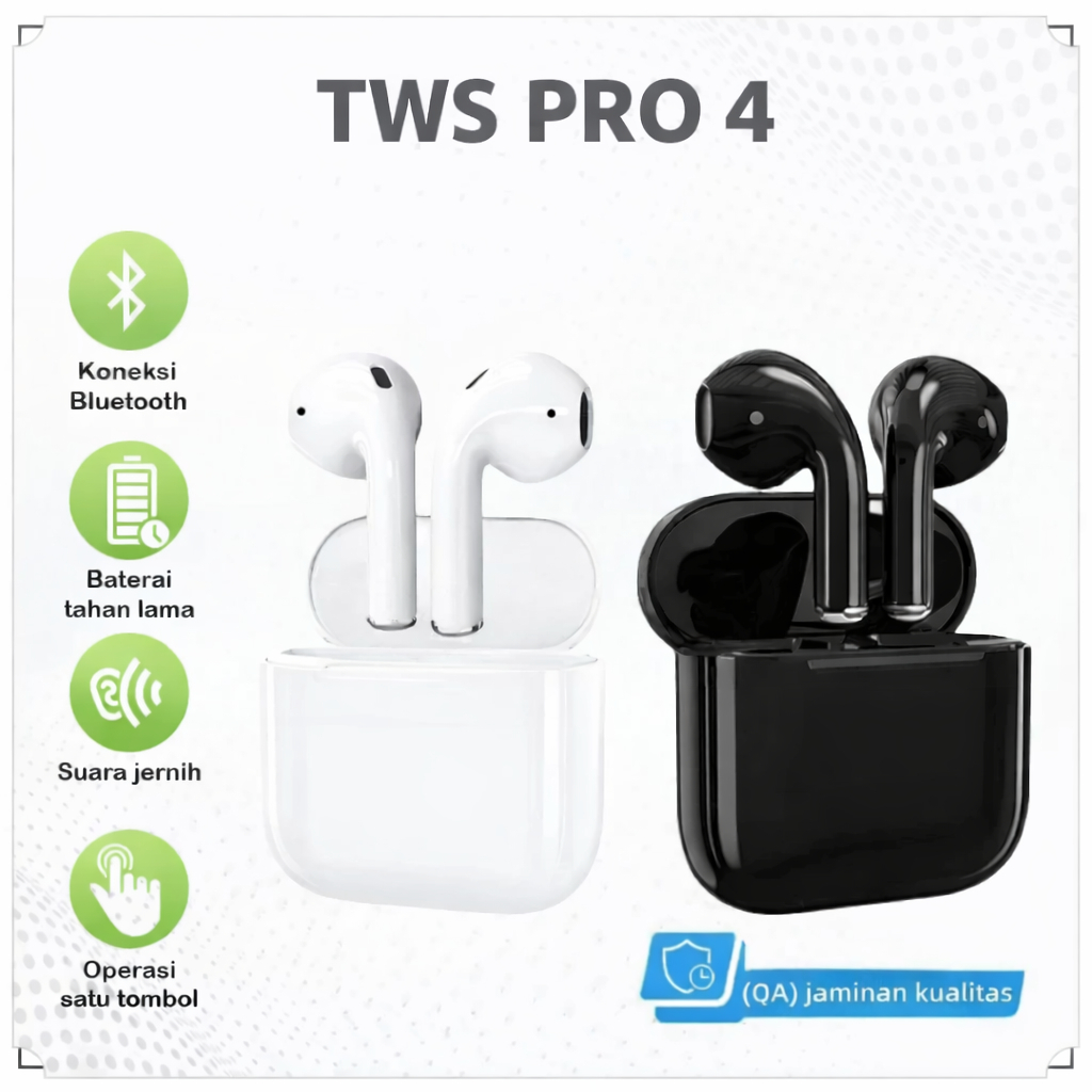 NEW PRODUCT [READY] Headphones Pro4 TWS Wireless Bluetooth Headphones Earbuds InPods With Microphone