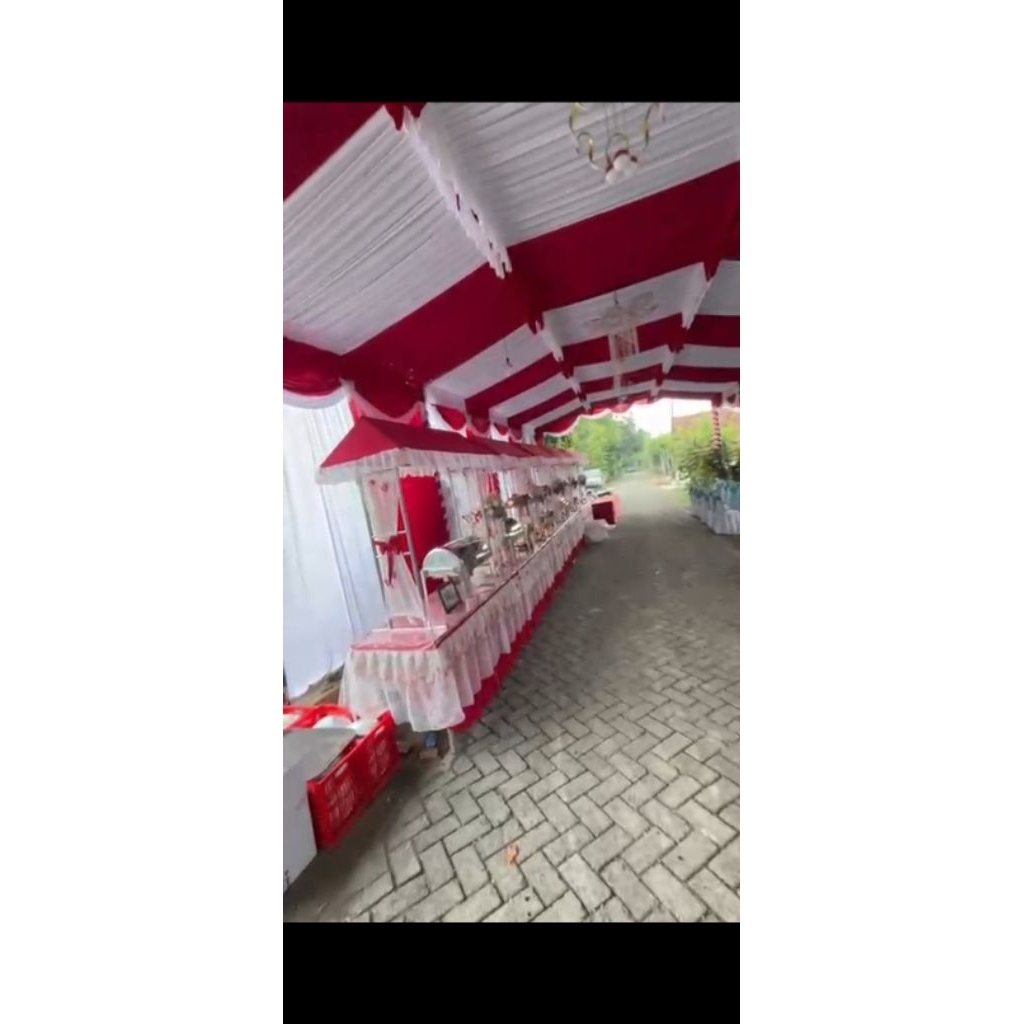 DEKORASI SATU SET UK.TENDA 4X6 DENGAN PLAFON SISIR.