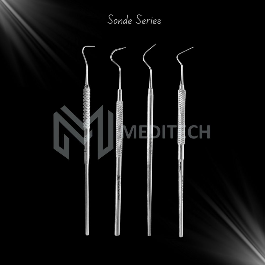 Sonde Series Stainless Steel - Sonde Halfmoon / Lurus untuk Kedokteran Gigi