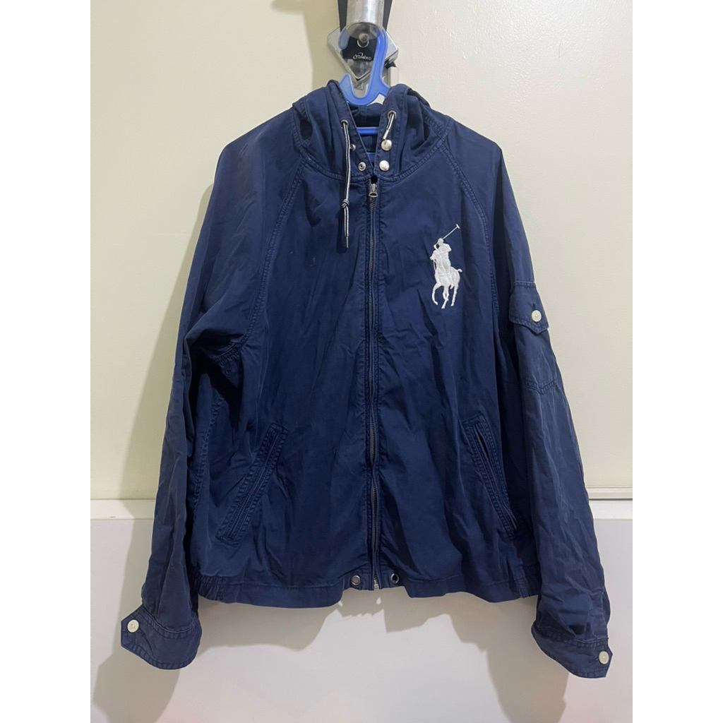 jacket hoodie zipper harington polo ralph laurent vintage