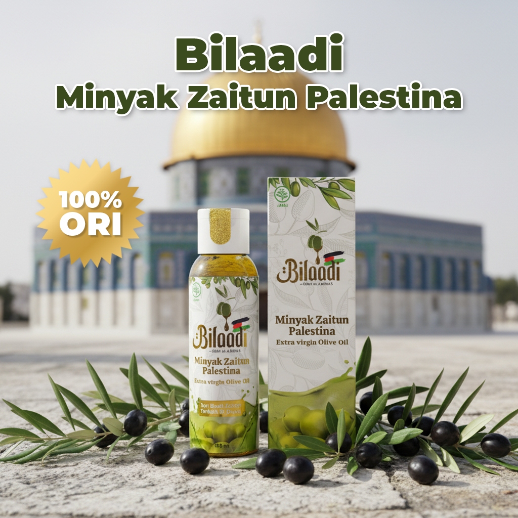Minyak Zaitun | Asli Palestina Bilaadi - 100ml | 100% Extra Virgin Olive Oil Untuk Kesehatan