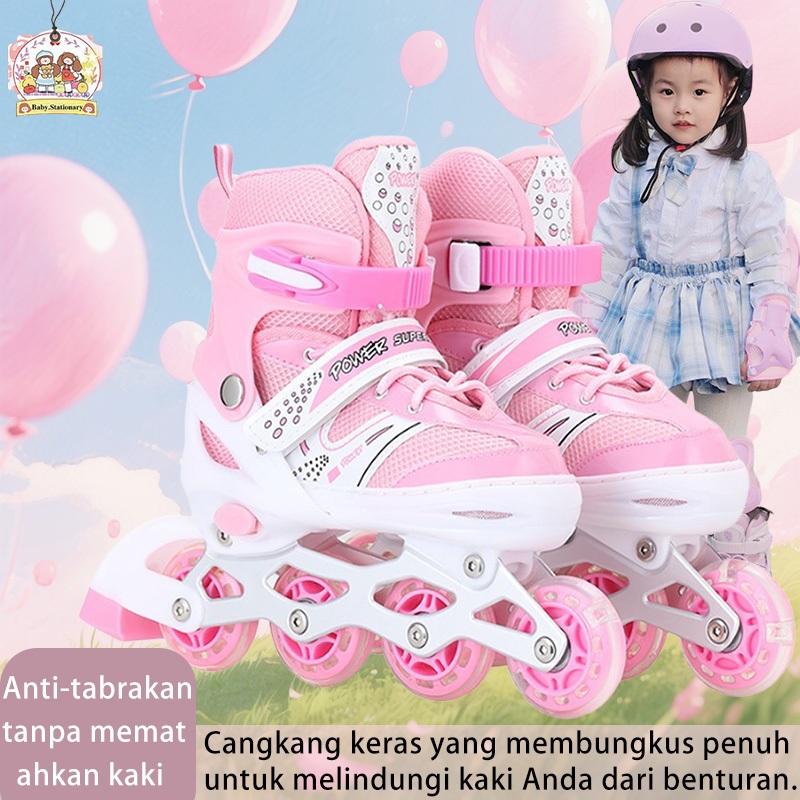 Sepatu Roda Anak Model Bajaj - Roda 4  untuk Anak Laki 3 Tahun & Perempuan 5 Tahun (Pemula)