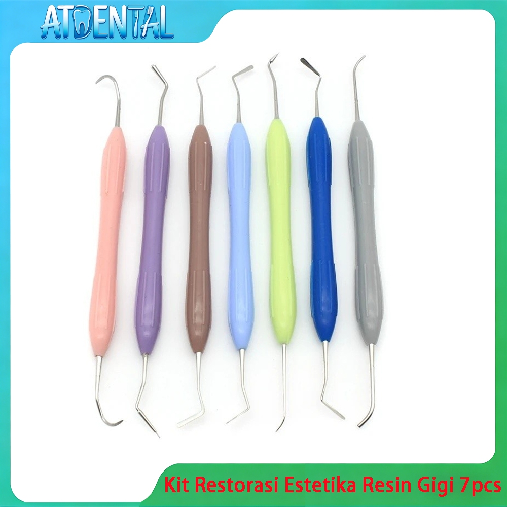 Kit Restorasi Estetika Resin Gigi 7pcs / Lengkap dengan Alat & Bahan Resin / Set Alat Kedokteran Gig