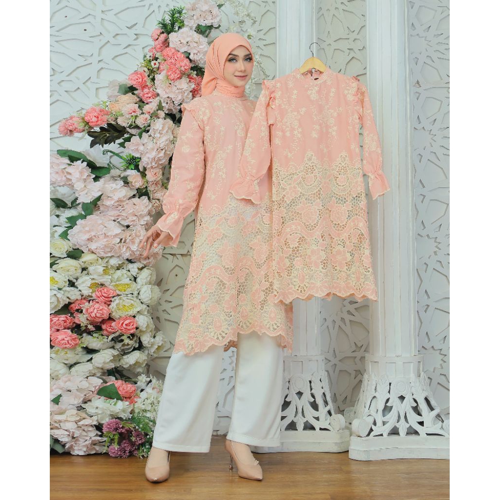 ALMA BY IZ DESIGN SARIMBIT LEBARAN 2026 SERIES COUPLE MOMKID SERAGAMAN KELUARGA KONDANGAN IBU DAN AN