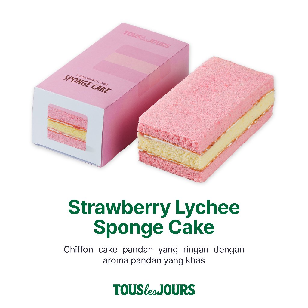 TOUS les JOURS - Strawberry Lychee Sponge Cake