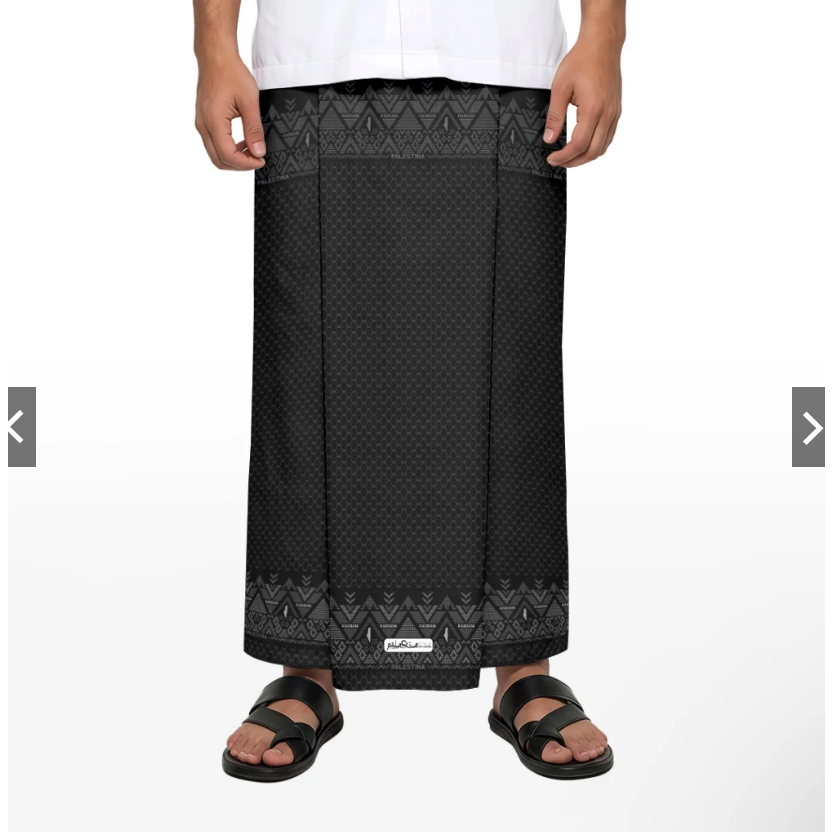Sarung Palestine Rabbani Terbaru Warna Hitam Putih Navy