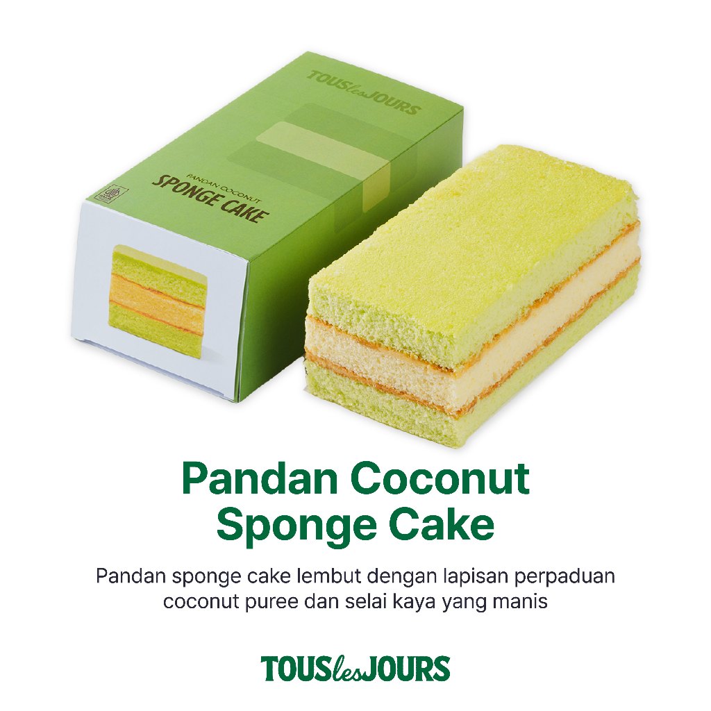 TOUS les JOURS - Pandan Coconut Sponge Cake