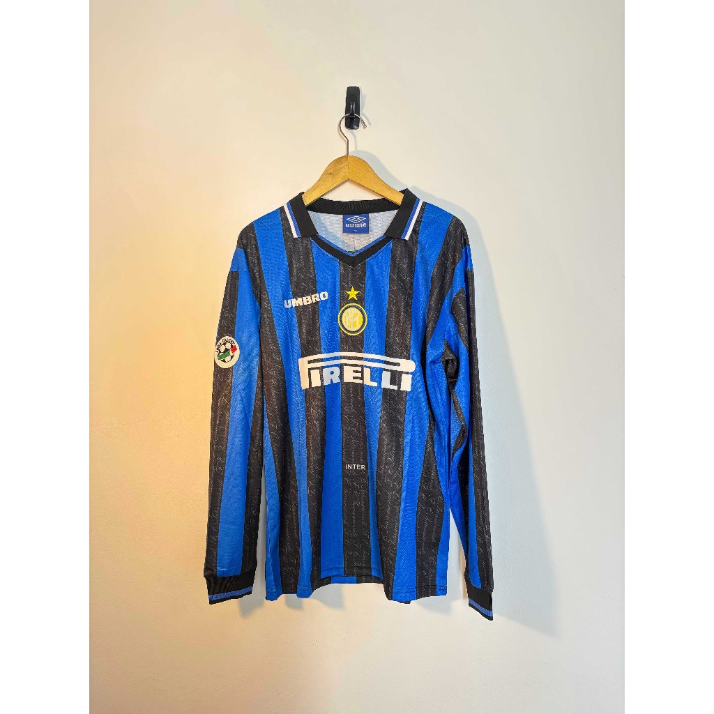 Jersey Long Sleeve Inter Milan Home 1997–1998 – Size XL