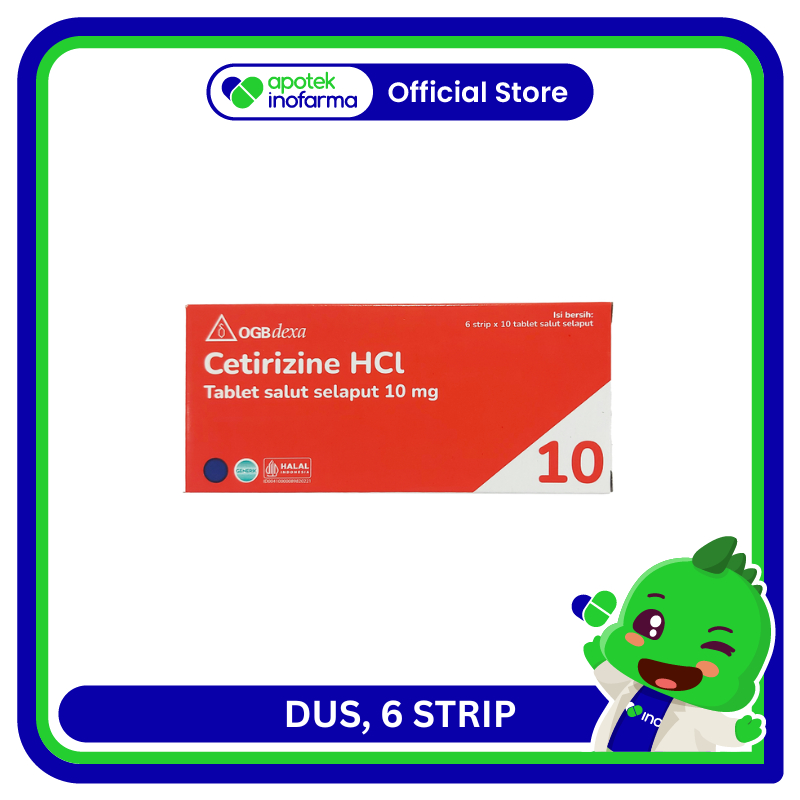 CETIRIZINE HCL Dexa Medica TABLET 10 MG 1 DUS, 6 STRIP - Apotek Inofarma