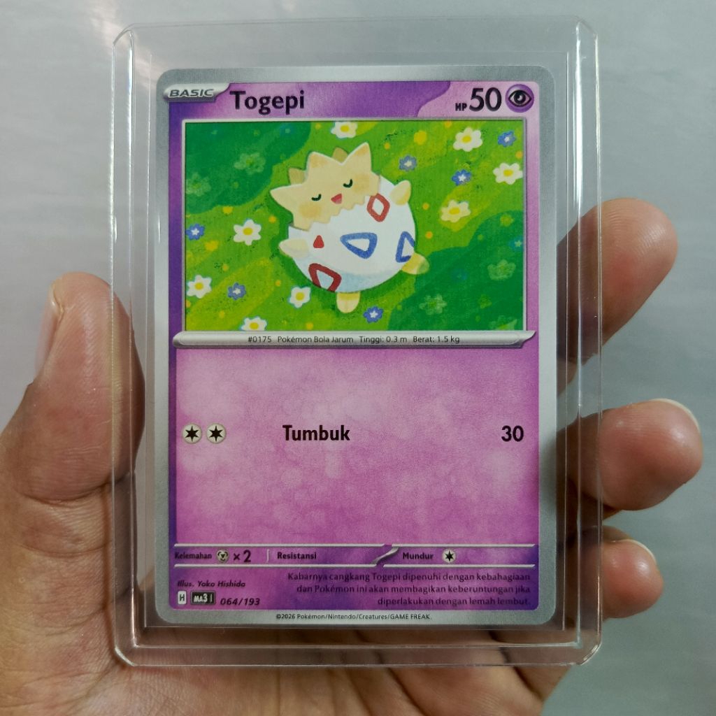 kartu pokemon original Indonesia togepi gratis toploader