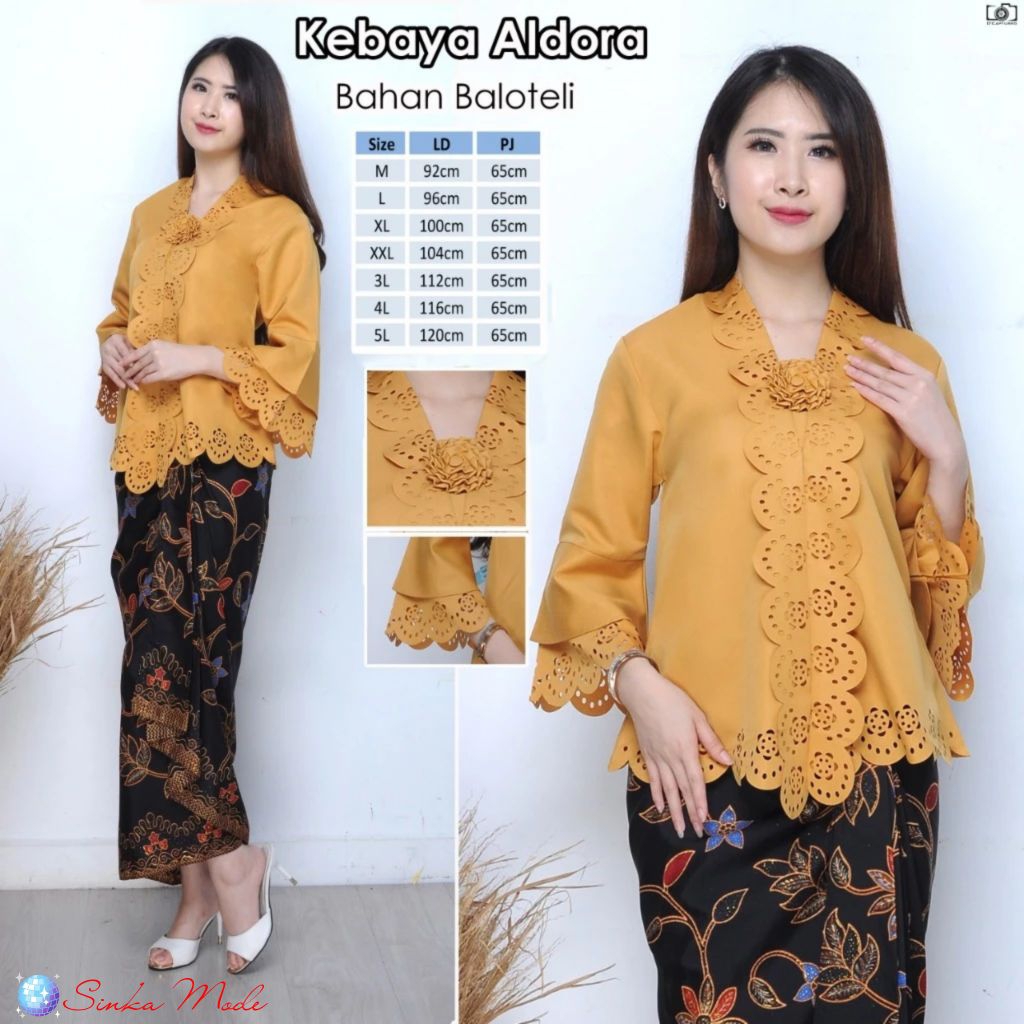 Kebaya Encim Modern Aldora Putih