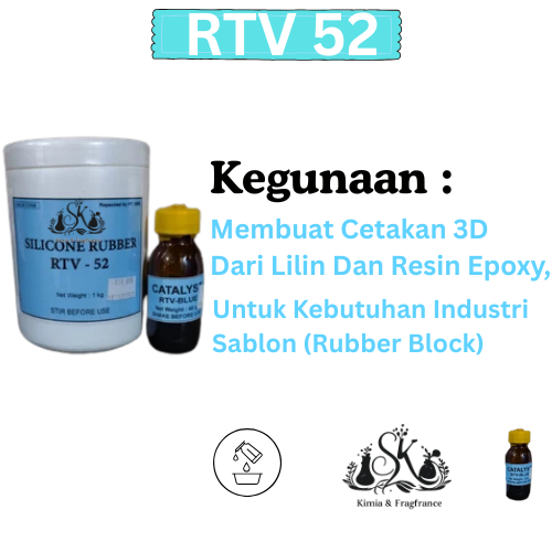 Silicon Rubber RTV 52 / Silicone Rubber RTV52 + Catalyst blue / Silicon Rubber RTV 52