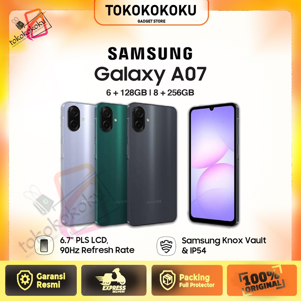 Samsung Galaxy A07 4G - RAM 4GB - 6GB - 4/64GB - 4/128GB - 6/128GB - Kamera 50mp, Mediatek Helio G85