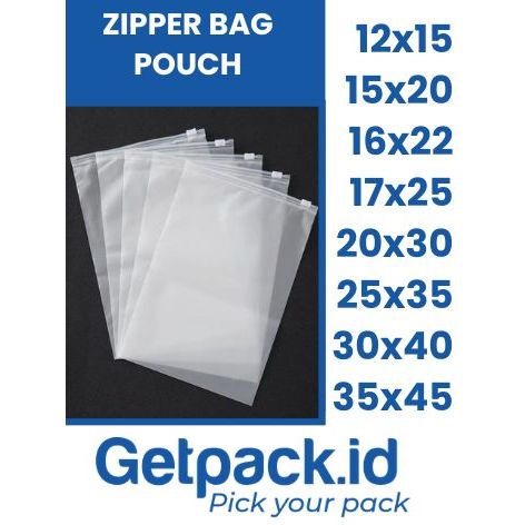 Ziplock Plastik DOFF POLOS | Ziplock Travel Pouch/Organizer | Berbagai Ukuran