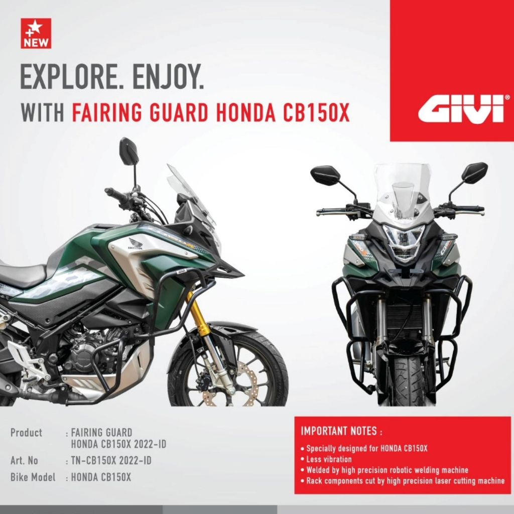 GIVI Fairing Guard CB150X Crash Bar HONDA CB-150X Pelindung Motor CB 150X