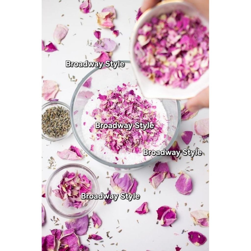 Edible Flower Pink Purple Petal Garnish Cake Drink Minuman Coklat Donat Bunga Kering Dapat Dimakan C