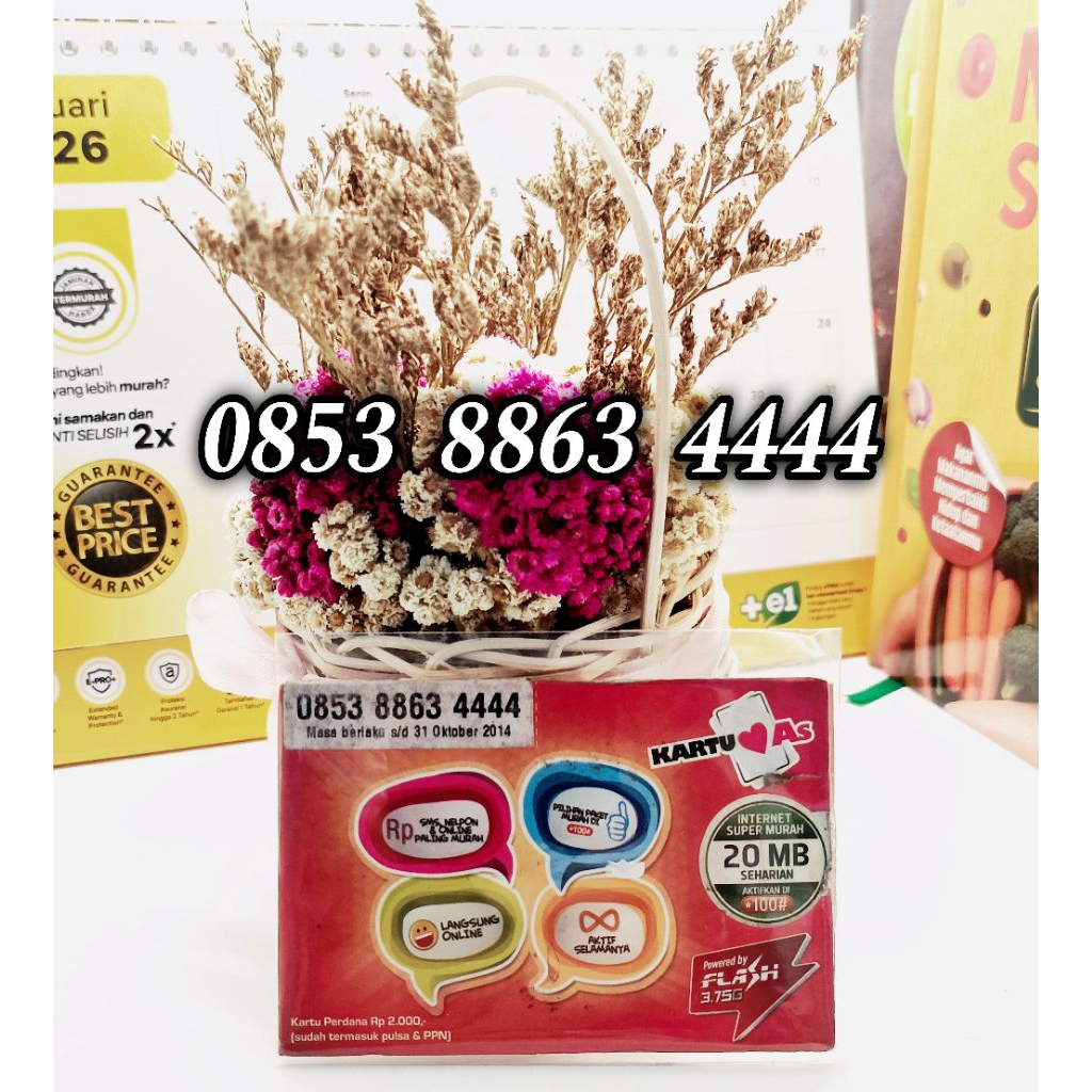 NOMOR CANTIK KARTU AS JADOEL 4444