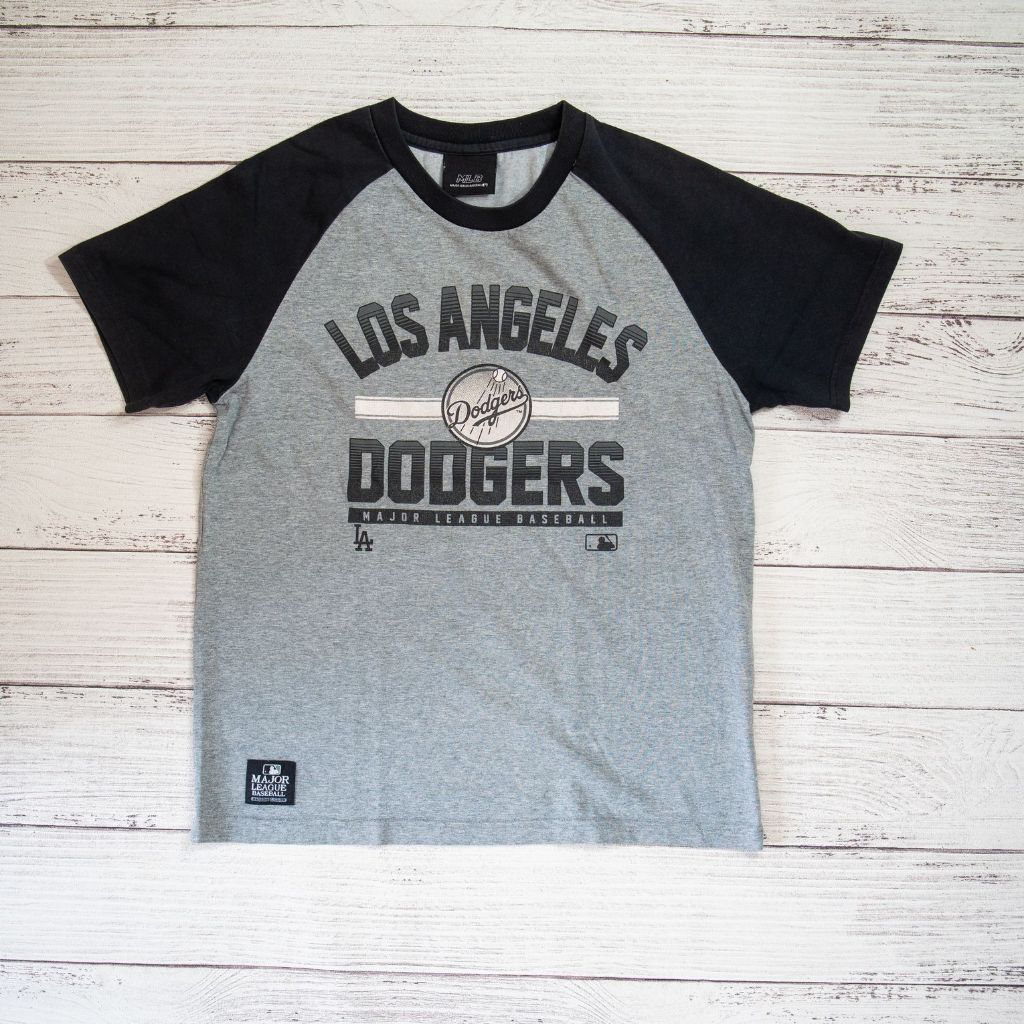 T-Shirt Kaos MLB Dodgers Raglan