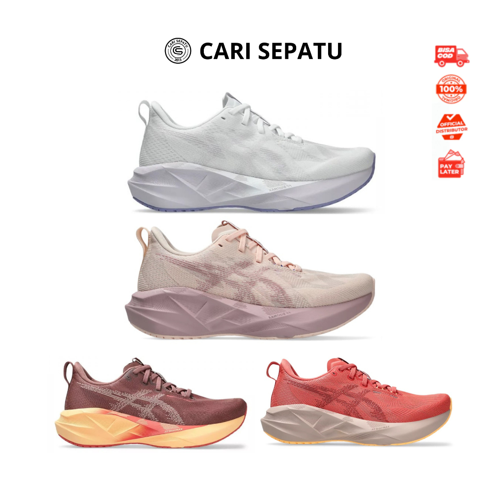 Sepatu Lari Wanita ASICS NOVABLAST 5  Women Original 3 Warna
