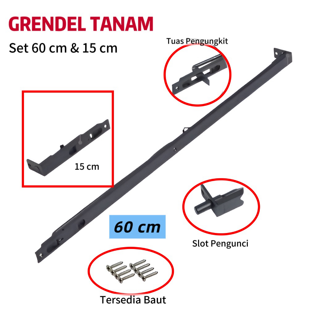 Geendel Tanam | Slot Tanam | Grendel Pintu | Slot Pintu Stainless Stell