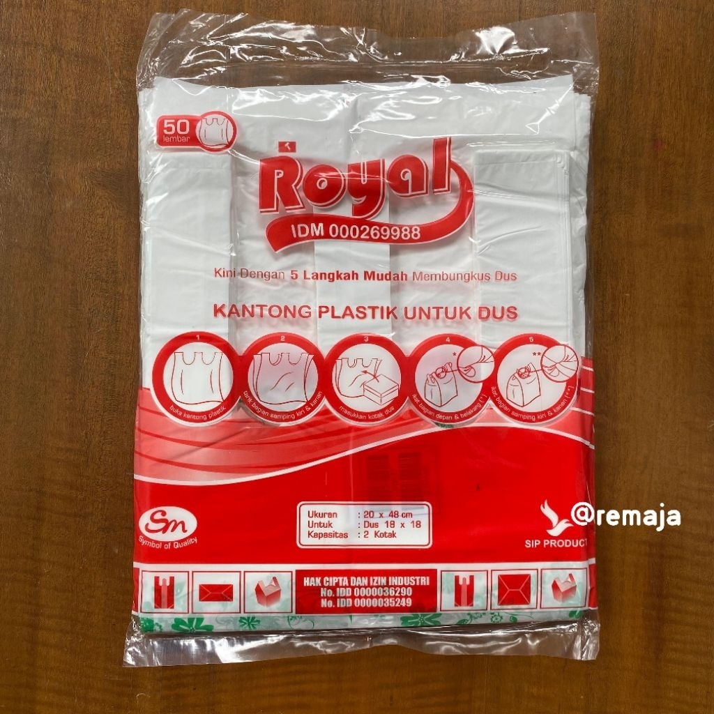 50 Lembar Kantong Plastik untuk Dus Makanan 18x18 cm - Kresek hajatan atau Kresek selamat menikmati