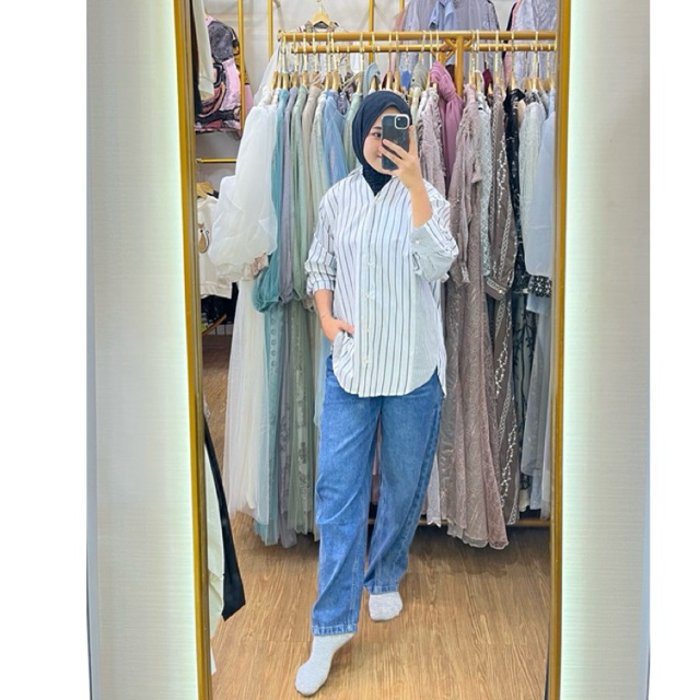 KEMEJA KAYAKA - KEMEJA LIRIS - ATASAN WANITA