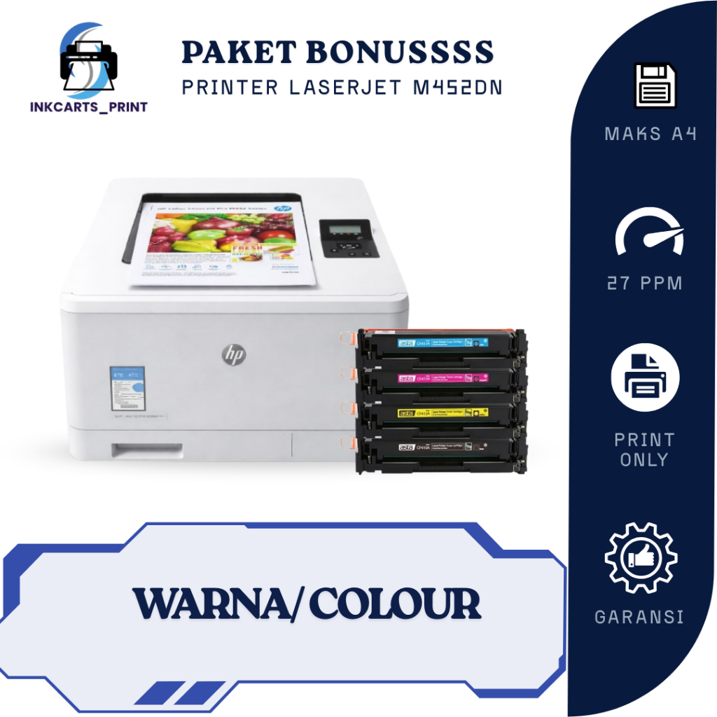 HP LaserJet Pro M452nw - Printer Laser warna Wireless