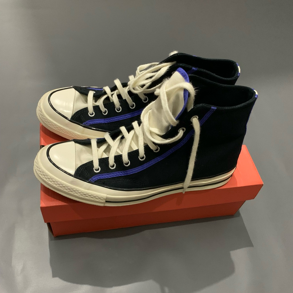 Converse CT 70s Hi Black Egret Blue Flame original second