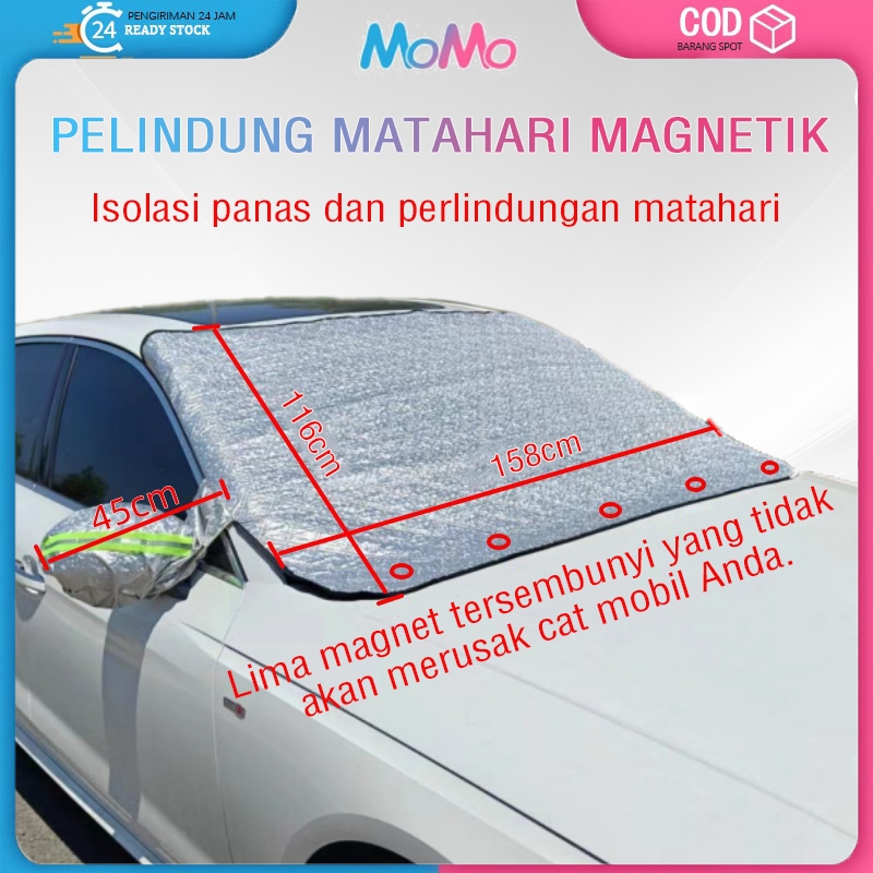 Sun Shade Pelindung Kaca Depan Mobil Anti UV Anti Panas Tahan Air Perak Universal