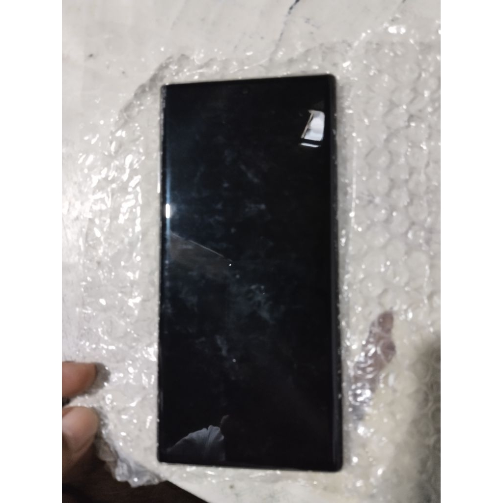 lcd samsung note 10 plus,,minus tompel dikit dan garis garis