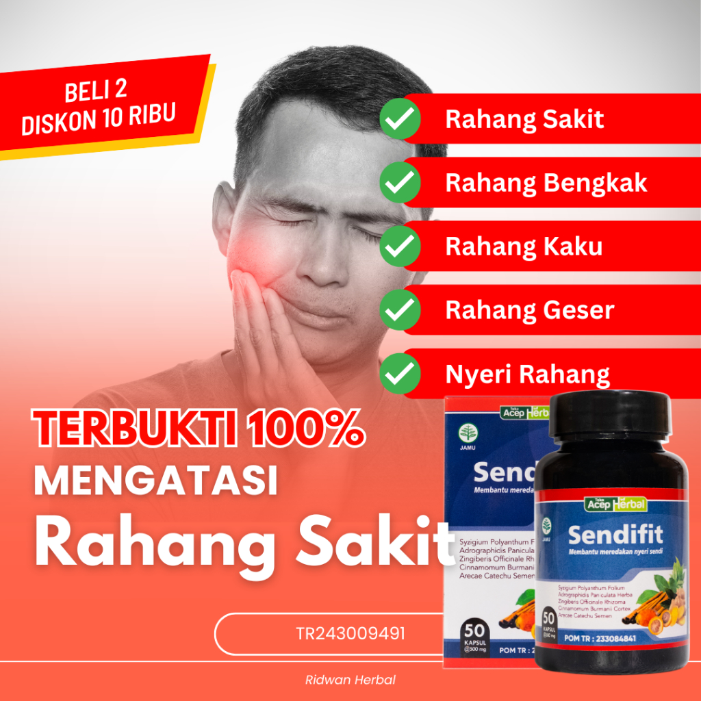 Obat rahang sakit saat buka mulut, rahang bengkak, rahang kaku, rahang geser, nyeri rahang, rahang k