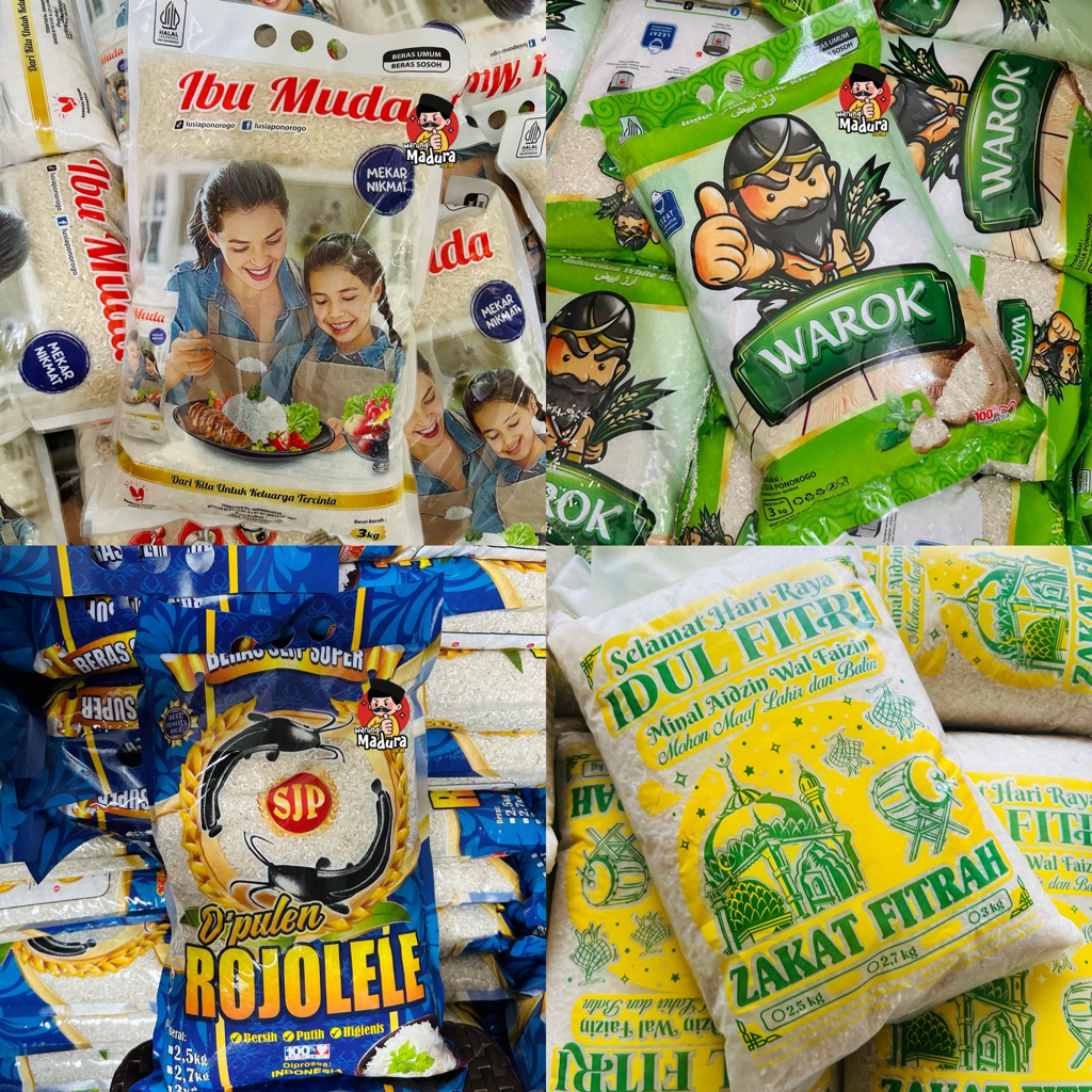 BERAS 3KG - ROJO LELE | IBU MUDA | WAROK | IDUL FITRI