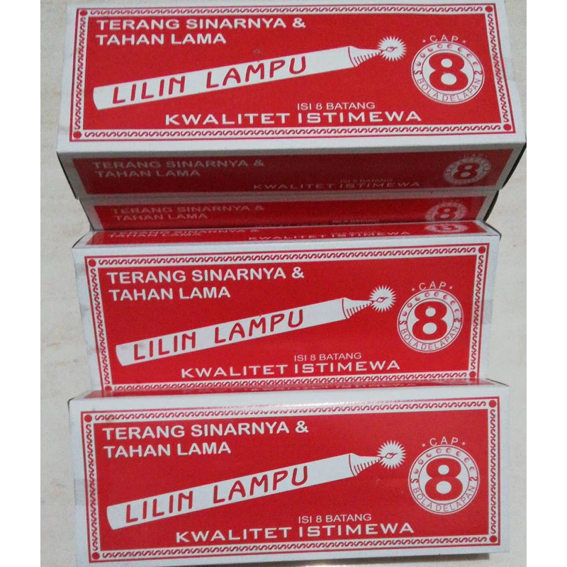 1pack 8pcs Lilin KECIL Cap Bintang Terang / Lilin PUTIH Kecil Batangan 13.5 Cm / Lilin Putih Kecil