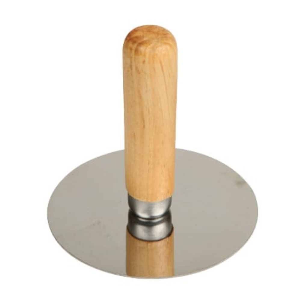Stainless Hotteok Press Tool with Wood Handle