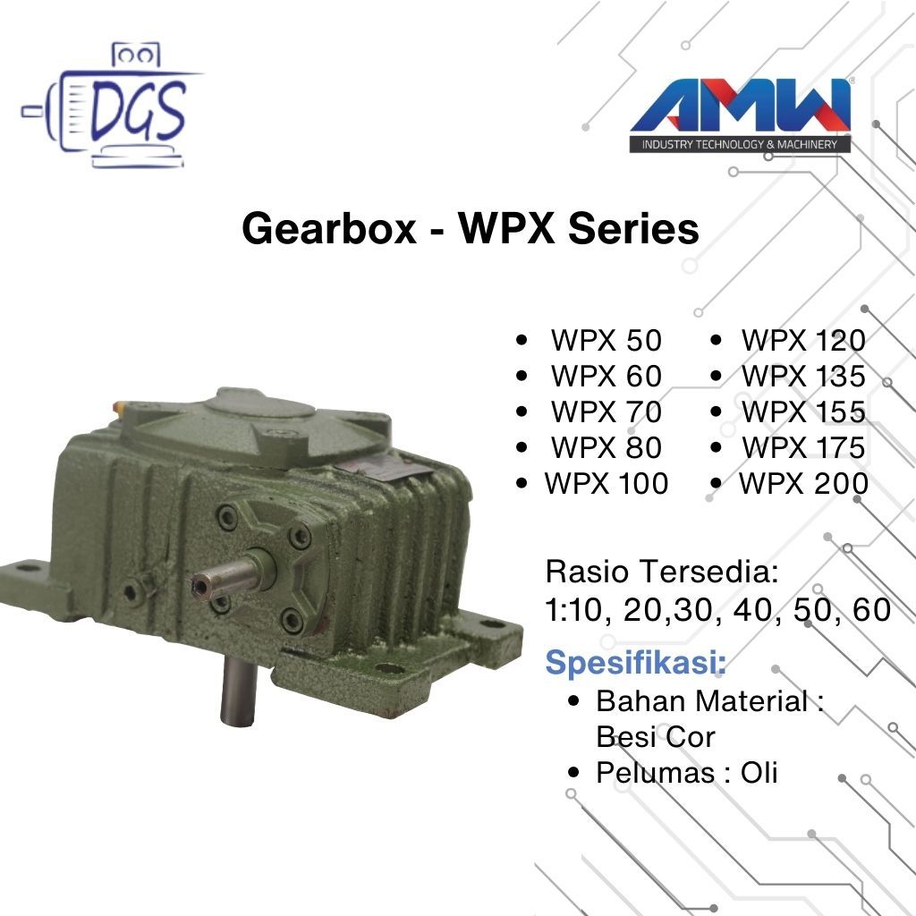 AMW WPX 200 Worm Gearbox Speed Reducer
