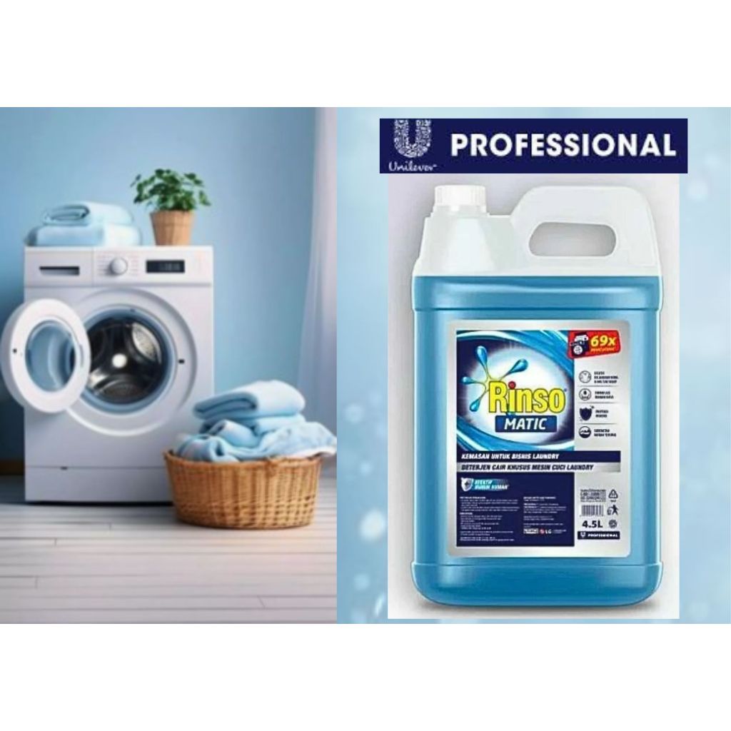 Deterjen Cair Mesin Cuci Rendah Busa untuk Laundry Kiloan 4.5 Liter