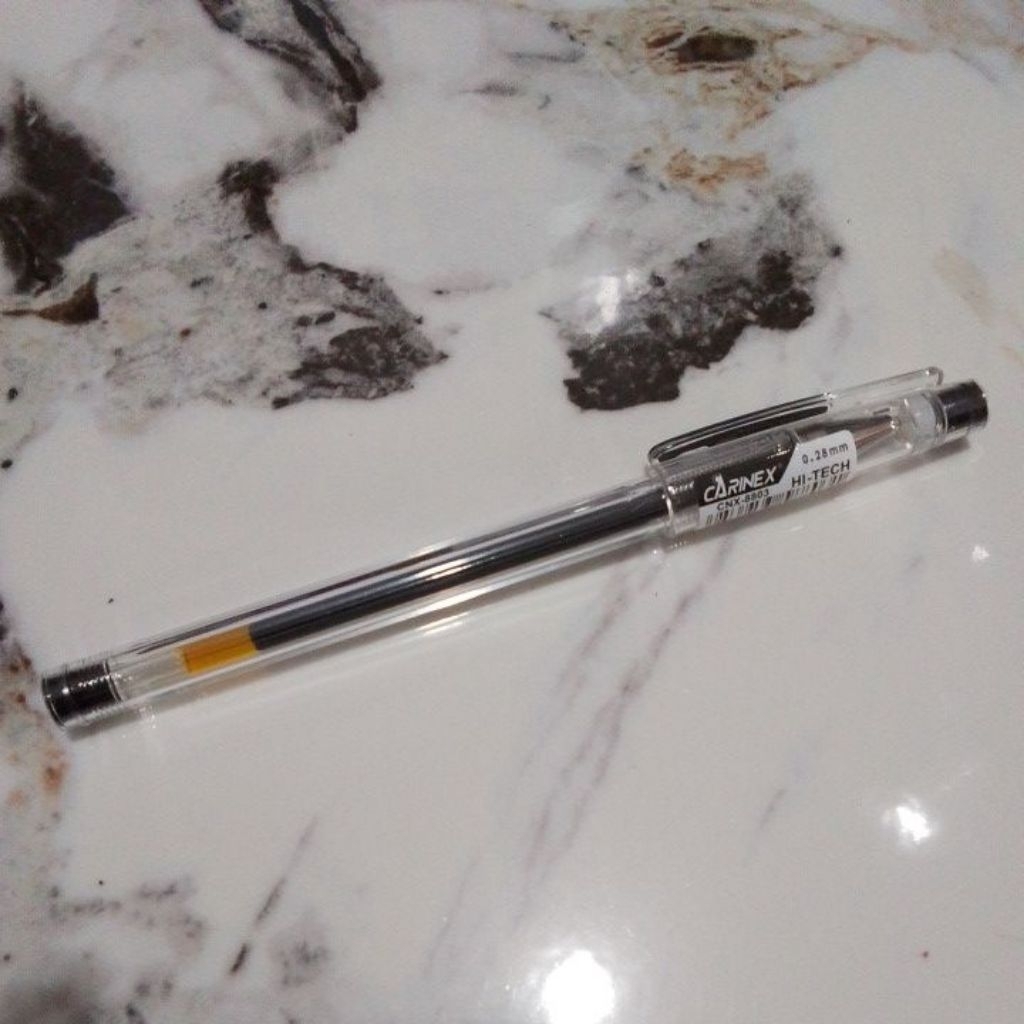 Pena Hi-Tech Hitek Carinex 0,28mm Warna Hitam Berkualitas Tinta Tidak Luntur