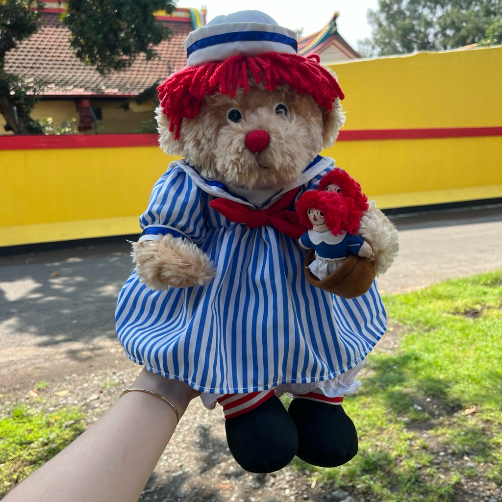 Boneka Teddy Raggedy Ann And Andy Original / Raggedy Bear Plush Original