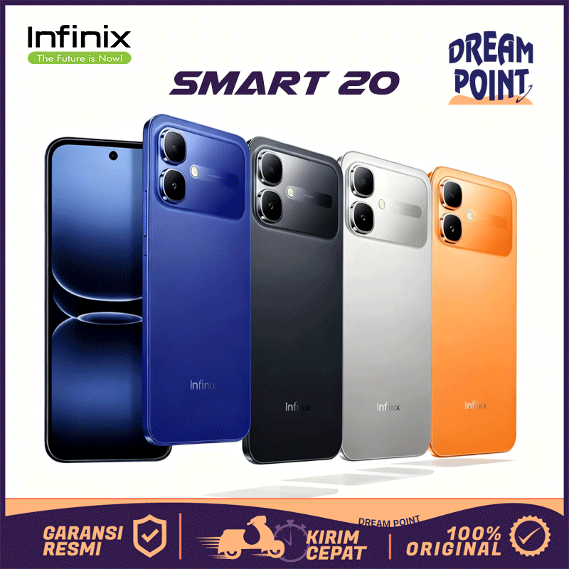 Infinix Smart 20 4/128GB HP Murah Original 100% Handphone 1 Jutaan HP Android Murah Garansi