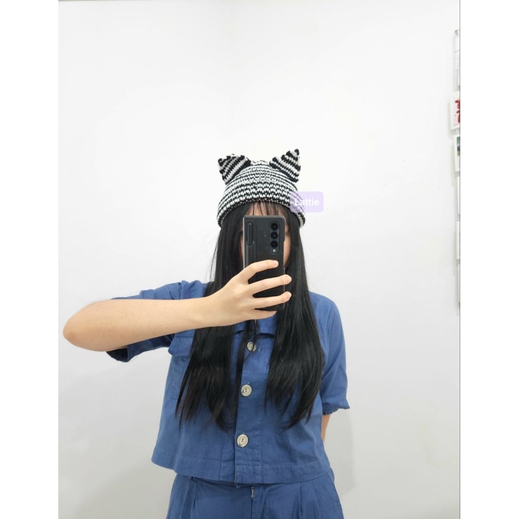 HANDMADE CAT BEANIE LOVERBOY HAT/JEONGIN STRAYKIDS/HENDERY WAY V NCT/JISUNG NCT DREAM/NCT127/TOPI KE