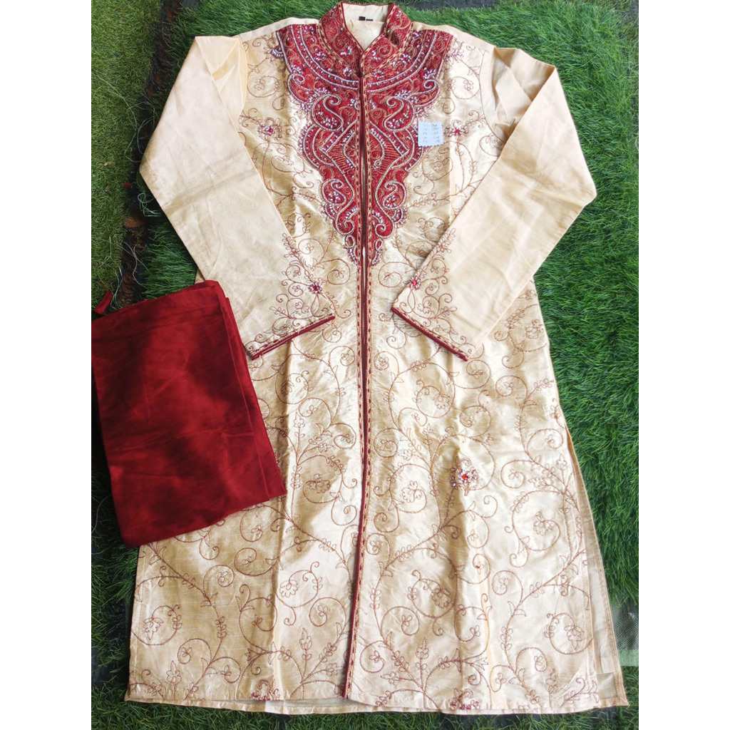 SHERWANI INDIA| Size 38|KURTA PRIA DEWASA| BAJU KOKO INDIA| BAJU LEBARAN PRIA | KOSTUM INDIA