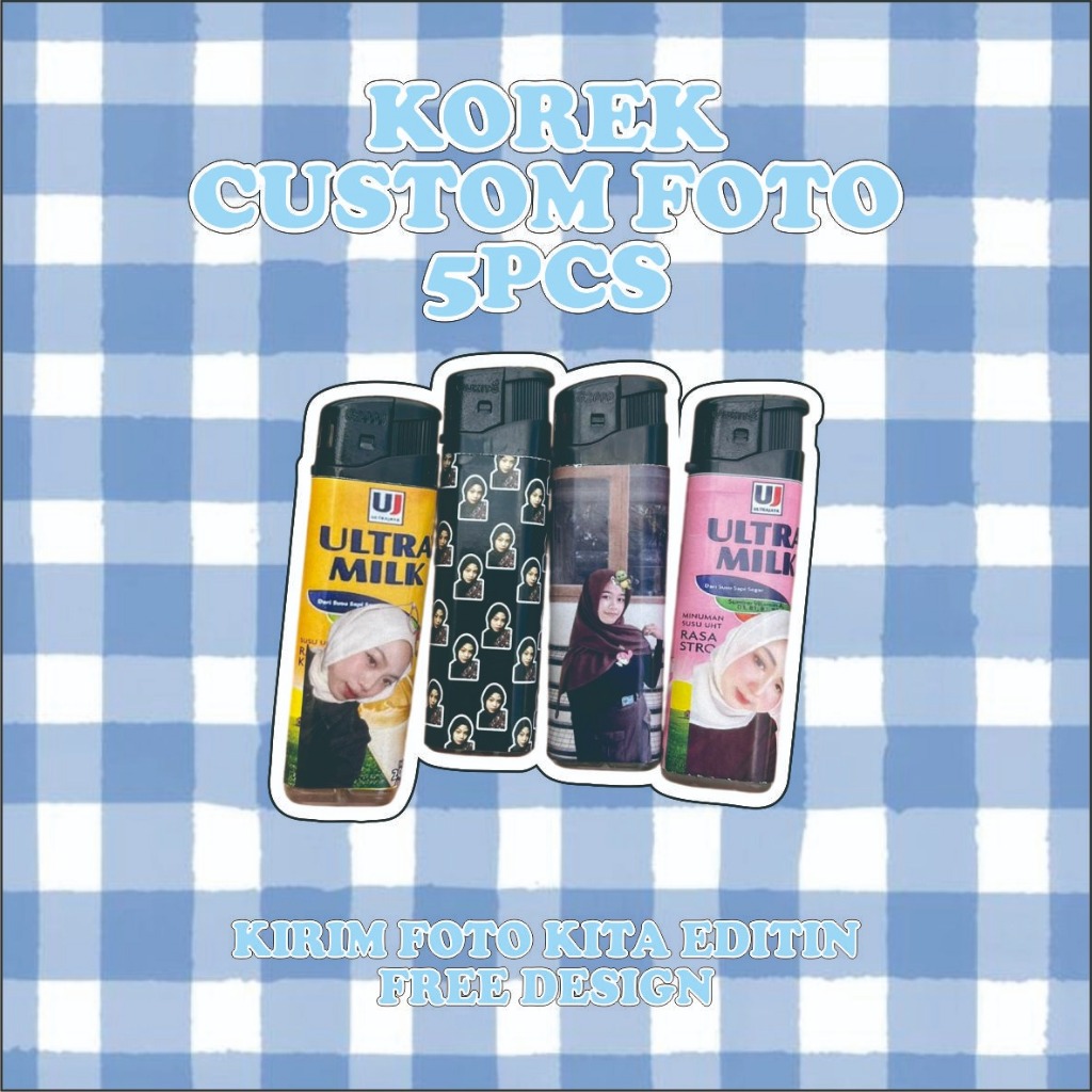 5PCS KOREK API CUSTOM  / Criket Custom Foto sendiri / PACAR / Teman / Gift Unik