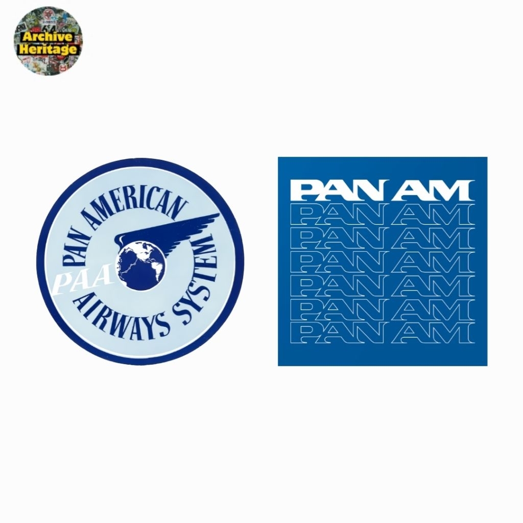sticker PAN AM american airways system aviasi airlines stiker
