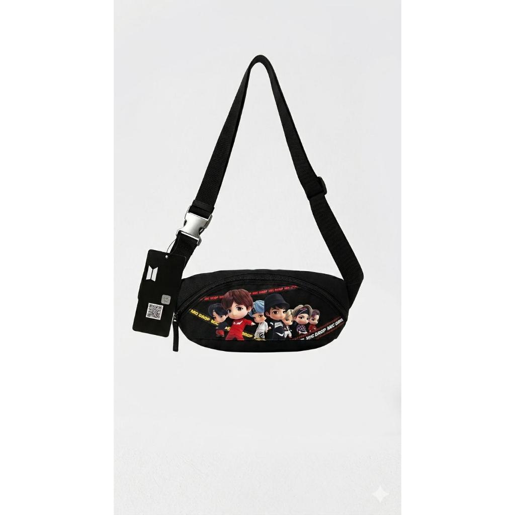 Official BTS TinyTAN  Curve Fanny Packs  ( Type : MIC DROP)