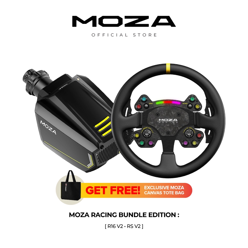 MOZA Racing R16 V2 Direct Drive Wheel Base with RS V2 Steering Wheel | High-Quality Racing Simulator