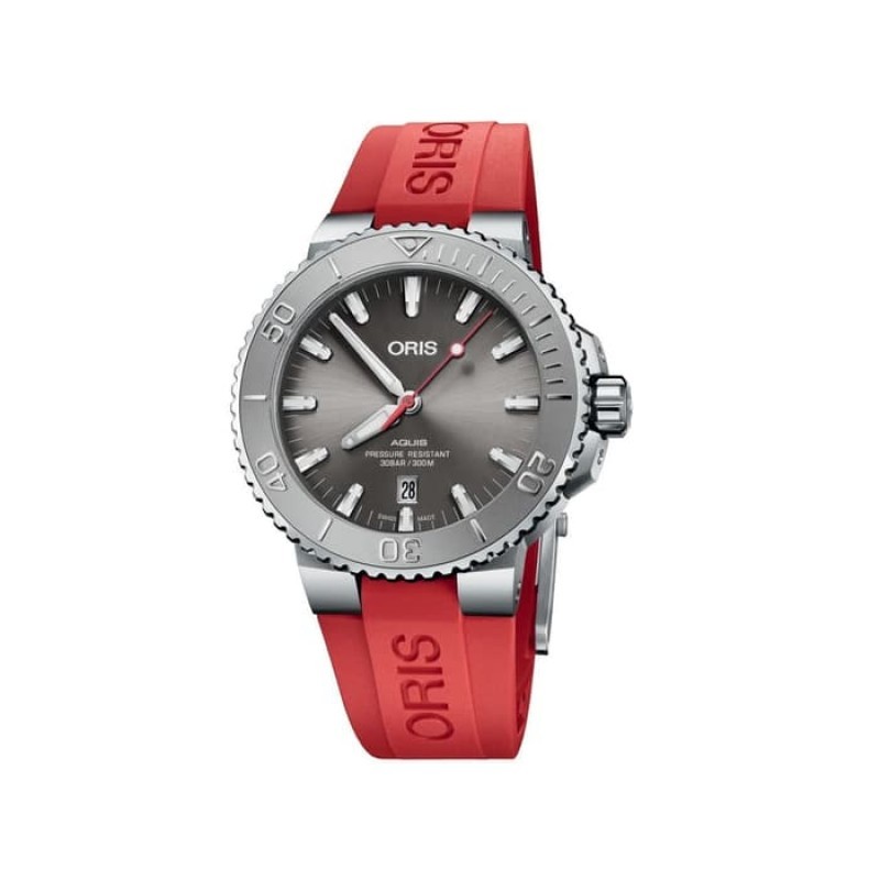 Jam Tangan Pria ORIS AQUIS 733 7730 4153 RS RED Original