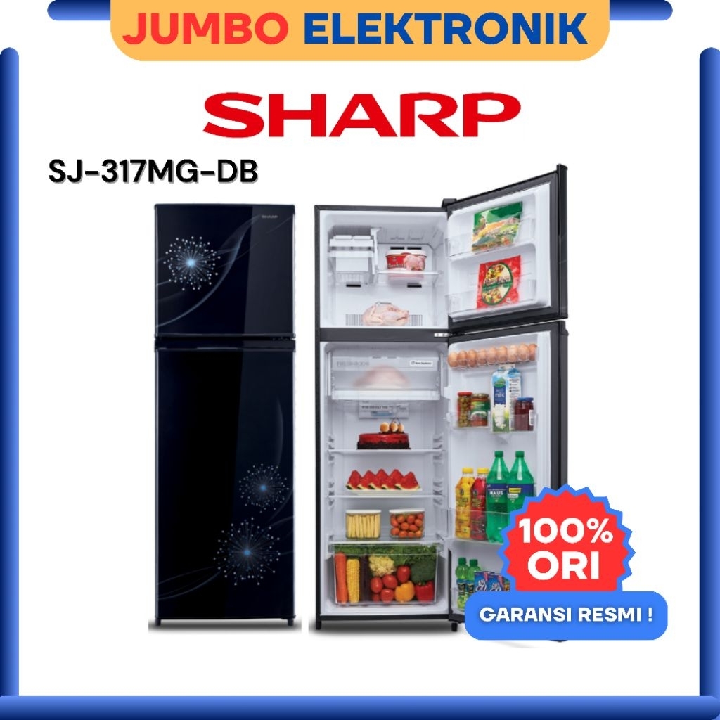 Kulkas Sharp 2 pintu SJ-317MG DB