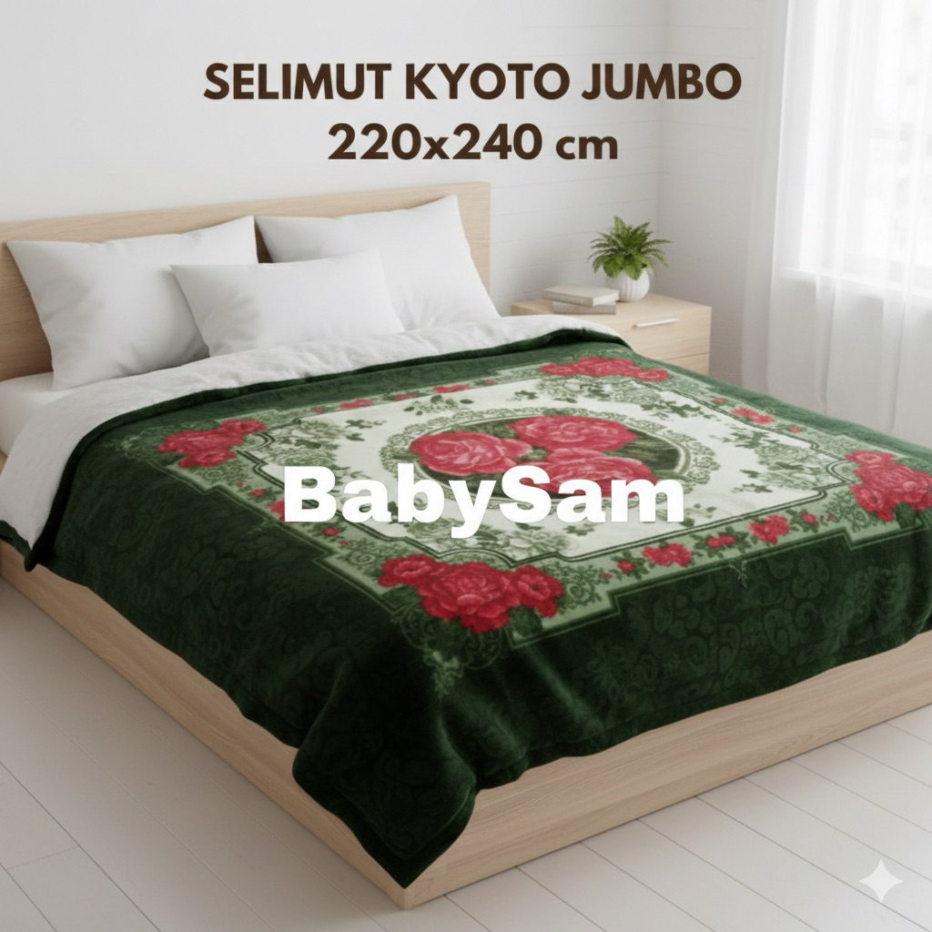 Selimut Kyoto Premium Jumbo Ukuran 220x240 cm Panel Halus Dan Tebal Kualitas Premium