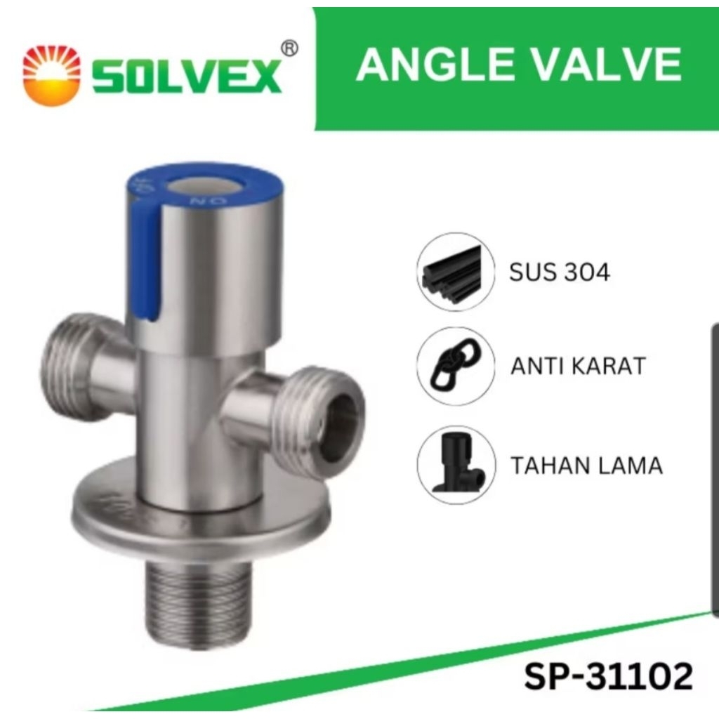 Stop Kran T Cabang 2 Toilet/Wastafel