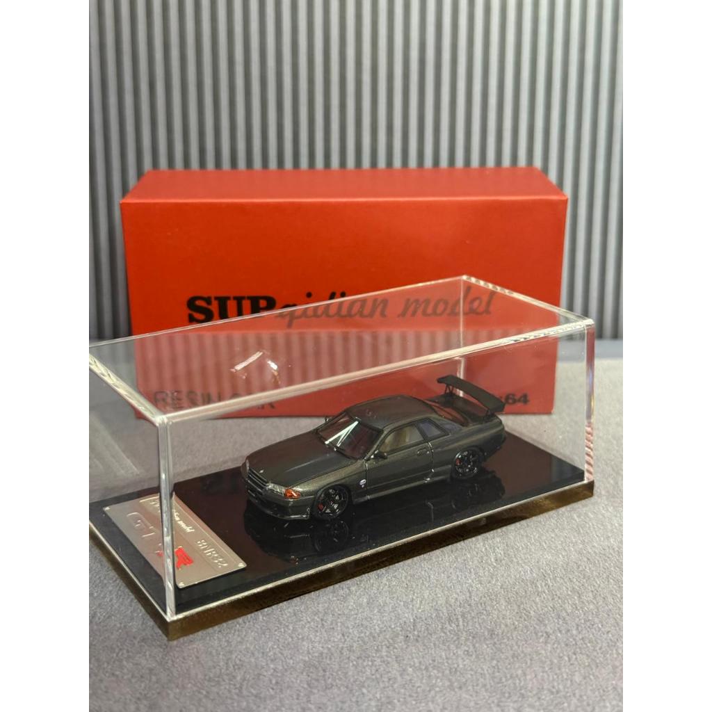 SUP QIDIAN MODEL NISSAN SKYLINE GT-R BNR32 RESIN CAR GUNMETAL GRAY CARBON COVER